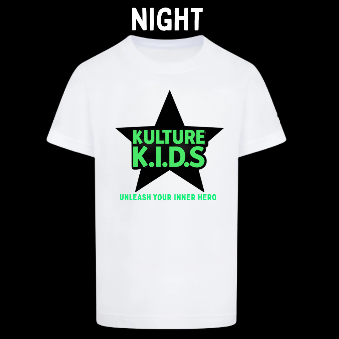 WHITE - YOU'RE A SHINING STAR GLOW-IN-THE-DARK SHORT SLEEVE SHIRT